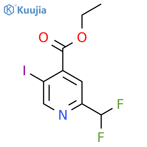 Ethyl 2-(difluoromethyl)-5-iodopyridine-4-carboxylate structure