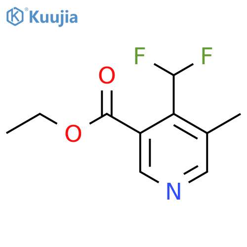 Ethyl 4-(difluoromethyl)-3-methylpyridine-5-carboxylate structure