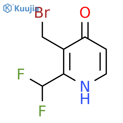3-(Bromomethyl)-2-(difluoromethyl)-4-hydroxypyridine structure