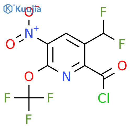 3-(Difluoromethyl)-5-nitro-6-(trifluoromethoxy)pyridine-2-carbonyl chloride structure