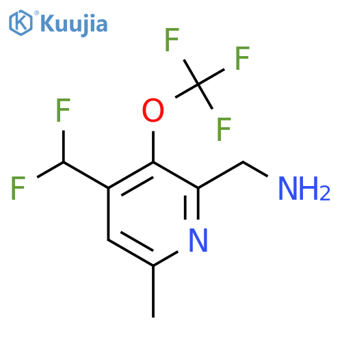 2-(Aminomethyl)-4-(difluoromethyl)-6-methyl-3-(trifluoromethoxy)pyridine structure