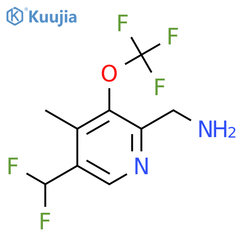 2-(Aminomethyl)-5-(difluoromethyl)-4-methyl-3-(trifluoromethoxy)pyridine structure