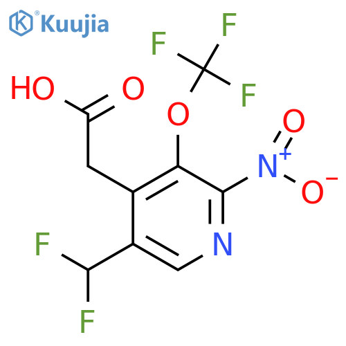 5-(Difluoromethyl)-2-nitro-3-(trifluoromethoxy)pyridine-4-acetic acid structure