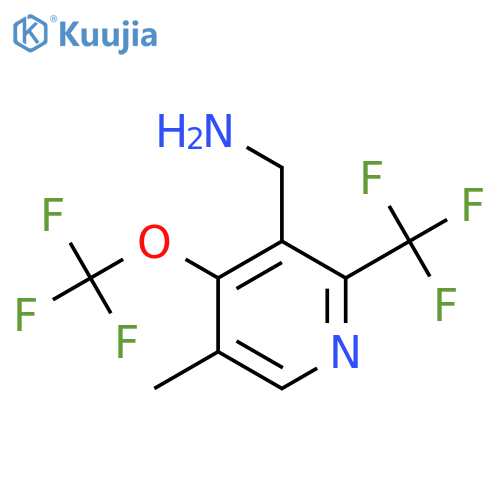 3-(Aminomethyl)-5-methyl-4-(trifluoromethoxy)-2-(trifluoromethyl)pyridine structure