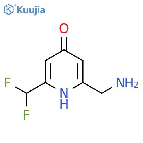 2-(Aminomethyl)-6-(difluoromethyl)-4-hydroxypyridine structure