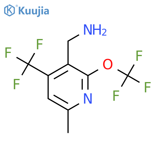 3-(Aminomethyl)-6-methyl-2-(trifluoromethoxy)-4-(trifluoromethyl)pyridine structure