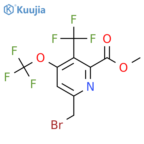 Methyl 6-(bromomethyl)-4-(trifluoromethoxy)-3-(trifluoromethyl)pyridine-2-carboxylate structure