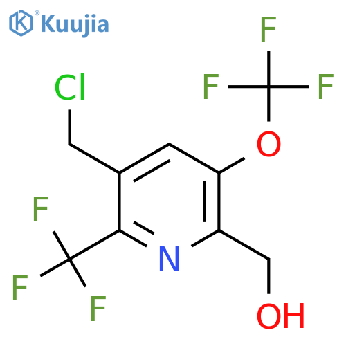 3-(Chloromethyl)-5-(trifluoromethoxy)-2-(trifluoromethyl)pyridine-6-methanol structure