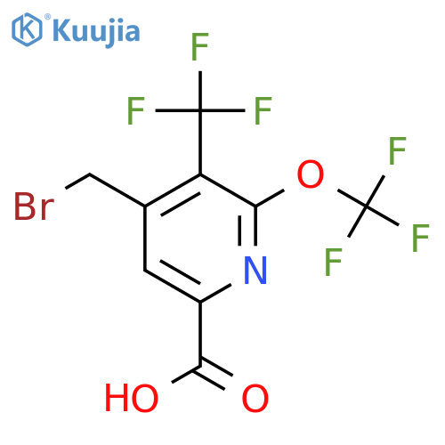 4-(Bromomethyl)-2-(trifluoromethoxy)-3-(trifluoromethyl)pyridine-6-carboxylic acid structure