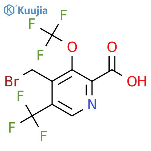 4-(Bromomethyl)-3-(trifluoromethoxy)-5-(trifluoromethyl)pyridine-2-carboxylic acid structure