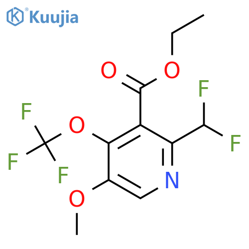 Ethyl 2-(difluoromethyl)-5-methoxy-4-(trifluoromethoxy)pyridine-3-carboxylate structure