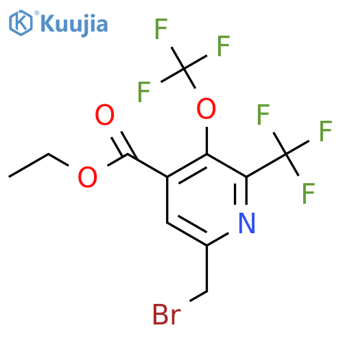 Ethyl 6-(bromomethyl)-3-(trifluoromethoxy)-2-(trifluoromethyl)pyridine-4-carboxylate structure