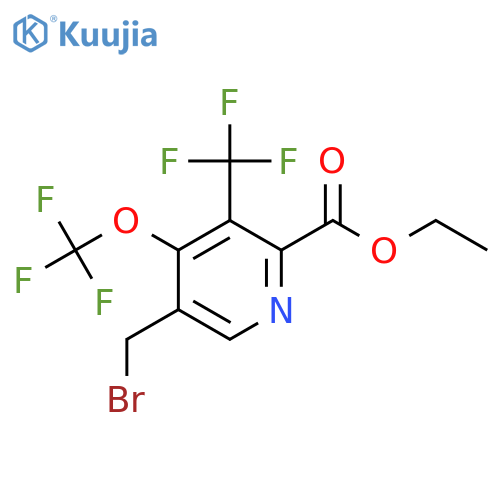 Ethyl 5-(bromomethyl)-4-(trifluoromethoxy)-3-(trifluoromethyl)pyridine-2-carboxylate structure