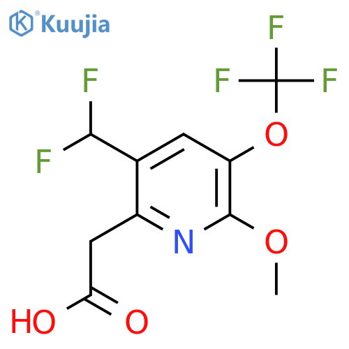 5-(Difluoromethyl)-2-methoxy-3-(trifluoromethoxy)pyridine-6-acetic acid structure