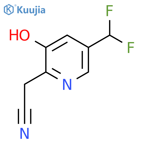 5-(Difluoromethyl)-3-hydroxypyridine-2-acetonitrile structure