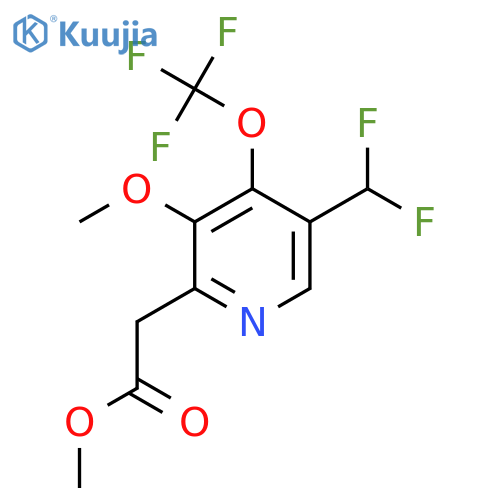 Methyl 5-(difluoromethyl)-3-methoxy-4-(trifluoromethoxy)pyridine-2-acetate structure