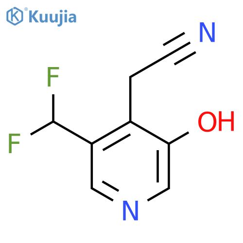 3-(Difluoromethyl)-5-hydroxypyridine-4-acetonitrile structure