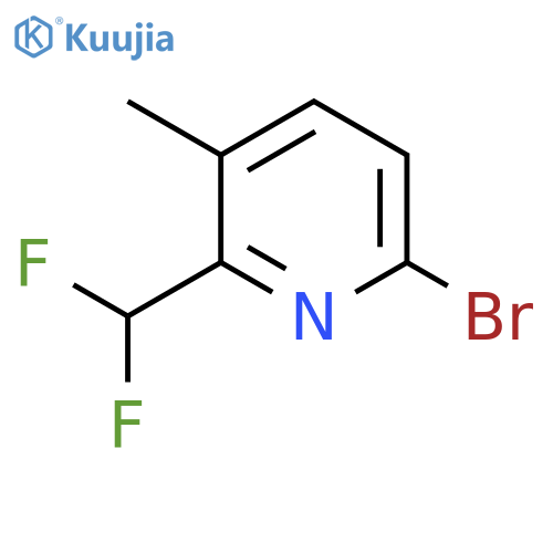 6-Bromo-2-(difluoromethyl)-3-methylpyridine structure