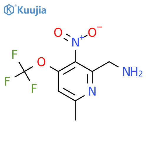 2-(Aminomethyl)-6-methyl-3-nitro-4-(trifluoromethoxy)pyridine structure
