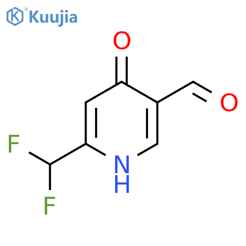 2-(Difluoromethyl)-4-hydroxypyridine-5-carboxaldehyde structure