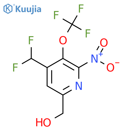 4-(Difluoromethyl)-2-nitro-3-(trifluoromethoxy)pyridine-6-methanol structure