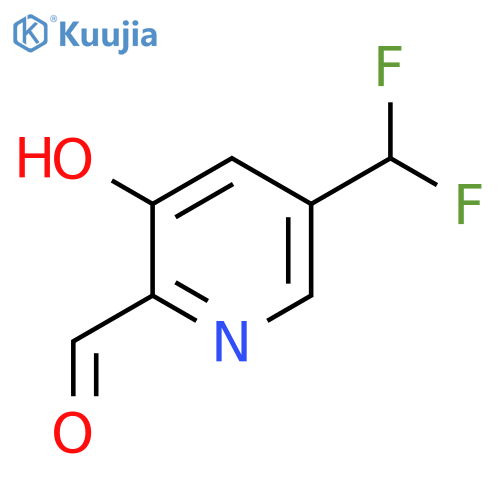 5-(Difluoromethyl)-3-hydroxypyridine-2-carboxaldehyde structure