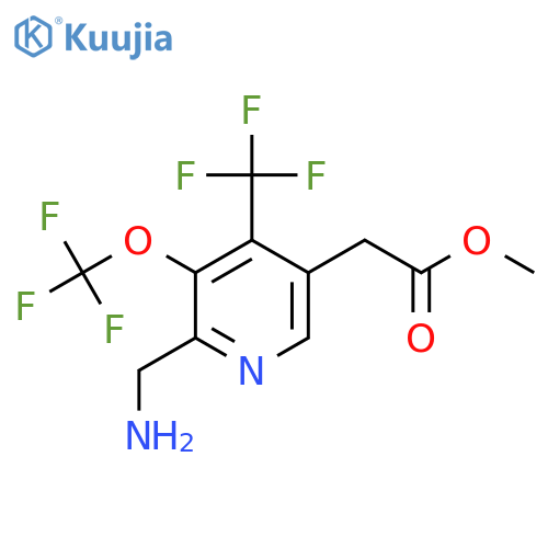 Methyl 2-(aminomethyl)-3-(trifluoromethoxy)-4-(trifluoromethyl)pyridine-5-acetate structure