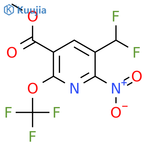 Methyl 3-(difluoromethyl)-2-nitro-6-(trifluoromethoxy)pyridine-5-carboxylate structure