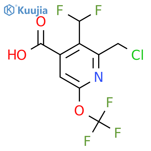 2-(Chloromethyl)-3-(difluoromethyl)-6-(trifluoromethoxy)pyridine-4-carboxylic acid structure