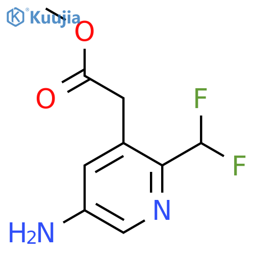 Methyl 5-amino-2-(difluoromethyl)pyridine-3-acetate structure