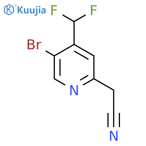 5-Bromo-4-(difluoromethyl)pyridine-2-acetonitrile structure