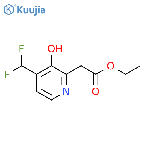 Ethyl 4-(difluoromethyl)-3-hydroxypyridine-2-acetate structure