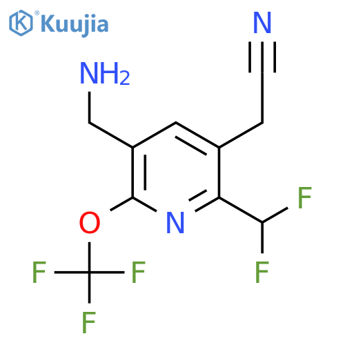 3-(Aminomethyl)-6-(difluoromethyl)-2-(trifluoromethoxy)pyridine-5-acetonitrile structure
