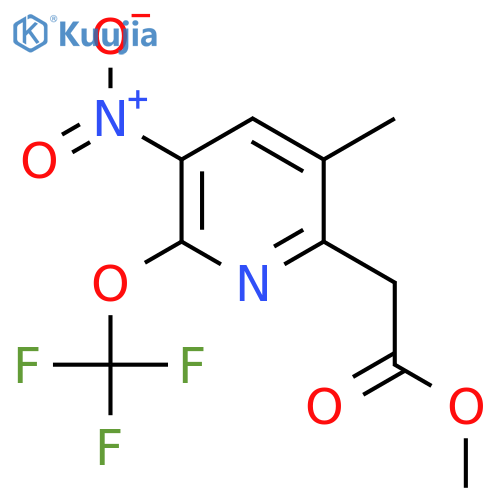 Methyl 3-methyl-5-nitro-6-(trifluoromethoxy)pyridine-2-acetate structure