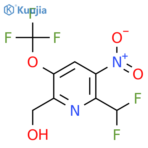 2-(Difluoromethyl)-3-nitro-5-(trifluoromethoxy)pyridine-6-methanol structure