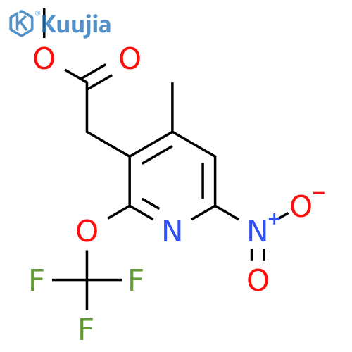 Methyl 4-methyl-6-nitro-2-(trifluoromethoxy)pyridine-3-acetate structure