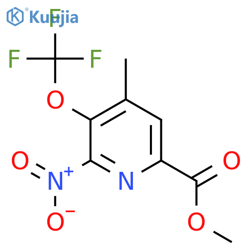 Methyl 4-methyl-2-nitro-3-(trifluoromethoxy)pyridine-6-carboxylate structure