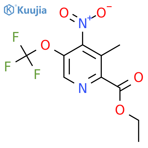 Ethyl 3-methyl-4-nitro-5-(trifluoromethoxy)pyridine-2-carboxylate structure