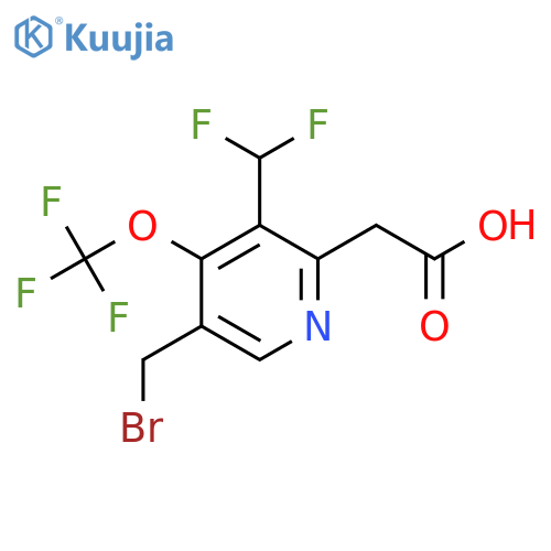 5-(Bromomethyl)-3-(difluoromethyl)-4-(trifluoromethoxy)pyridine-2-acetic acid structure