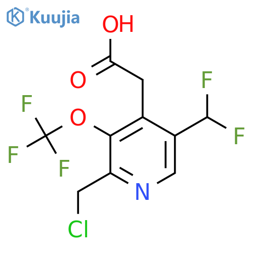 2-(Chloromethyl)-5-(difluoromethyl)-3-(trifluoromethoxy)pyridine-4-acetic acid structure