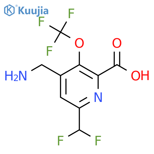 4-(Aminomethyl)-6-(difluoromethyl)-3-(trifluoromethoxy)pyridine-2-carboxylic acid structure