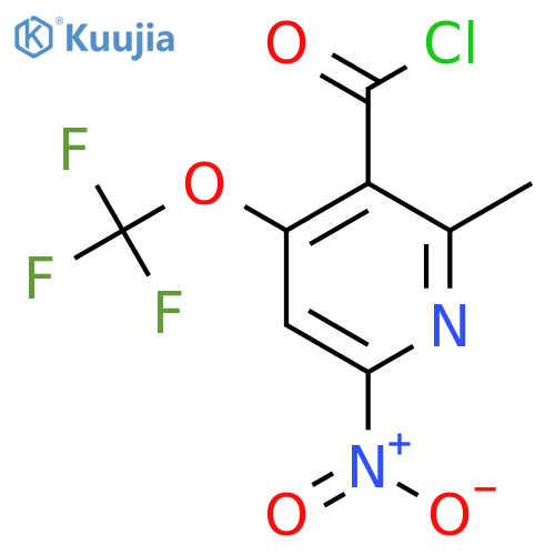 2-Methyl-6-nitro-4-(trifluoromethoxy)pyridine-3-carbonyl chloride structure