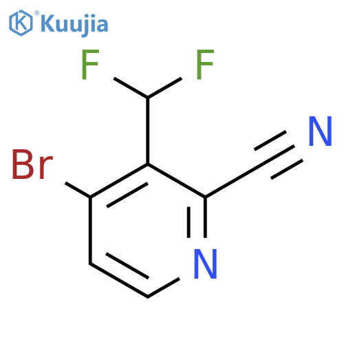 4-Bromo-2-cyano-3-(difluoromethyl)pyridine structure