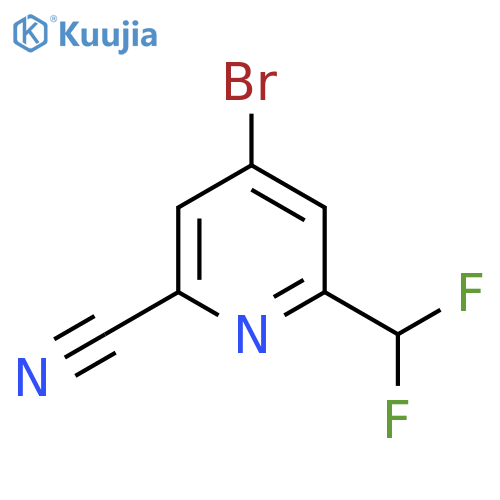 4-Bromo-2-cyano-6-(difluoromethyl)pyridine structure