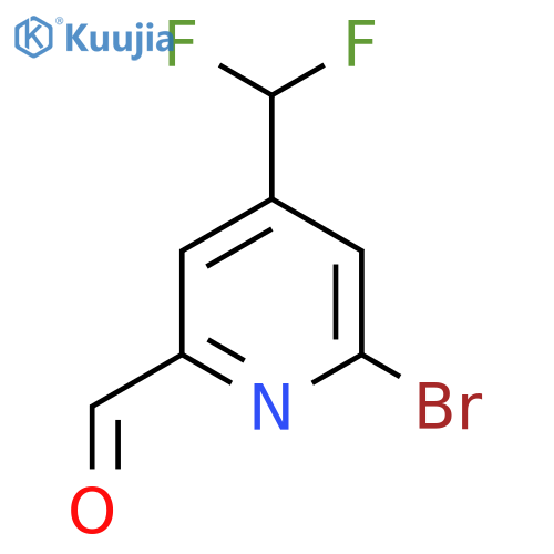 2-Bromo-4-(difluoromethyl)pyridine-6-carboxaldehyde structure