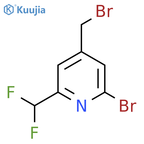 2-Bromo-4-(bromomethyl)-6-(difluoromethyl)pyridine structure