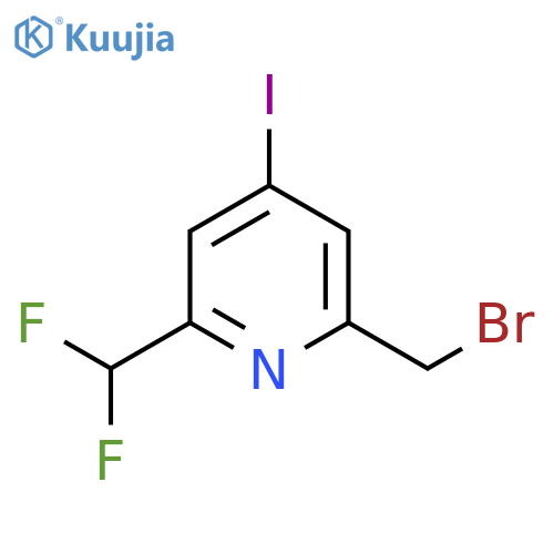 2-(Bromomethyl)-6-(difluoromethyl)-4-iodopyridine structure