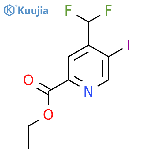 Ethyl 4-(difluoromethyl)-5-iodopyridine-2-carboxylate structure