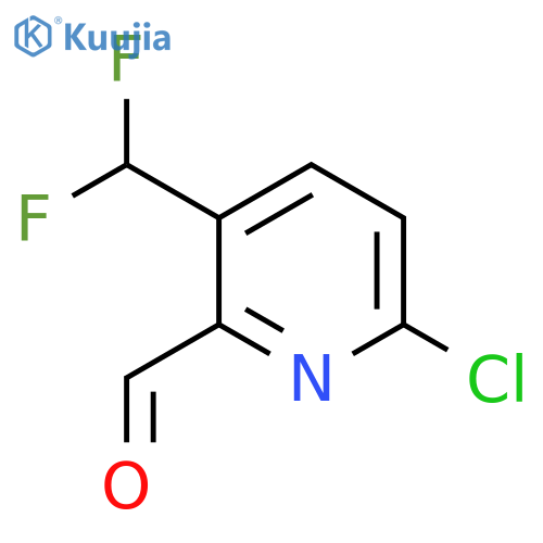 6-Chloro-3-(difluoromethyl)pyridine-2-carboxaldehyde structure