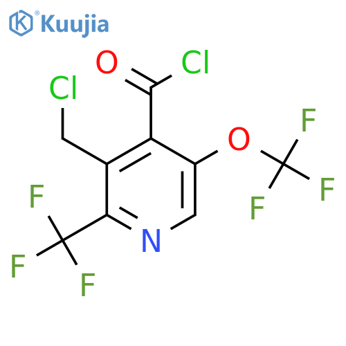 3-(Chloromethyl)-5-(trifluoromethoxy)-2-(trifluoromethyl)pyridine-4-carbonyl chloride structure